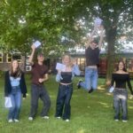 QMC Students Jumping For Joy On A Level Results Day